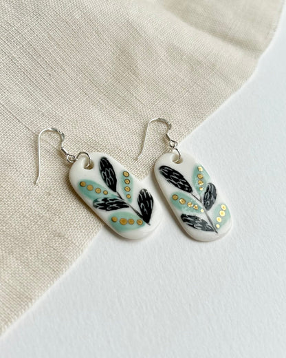 Branch Porcelain Drop Earrings