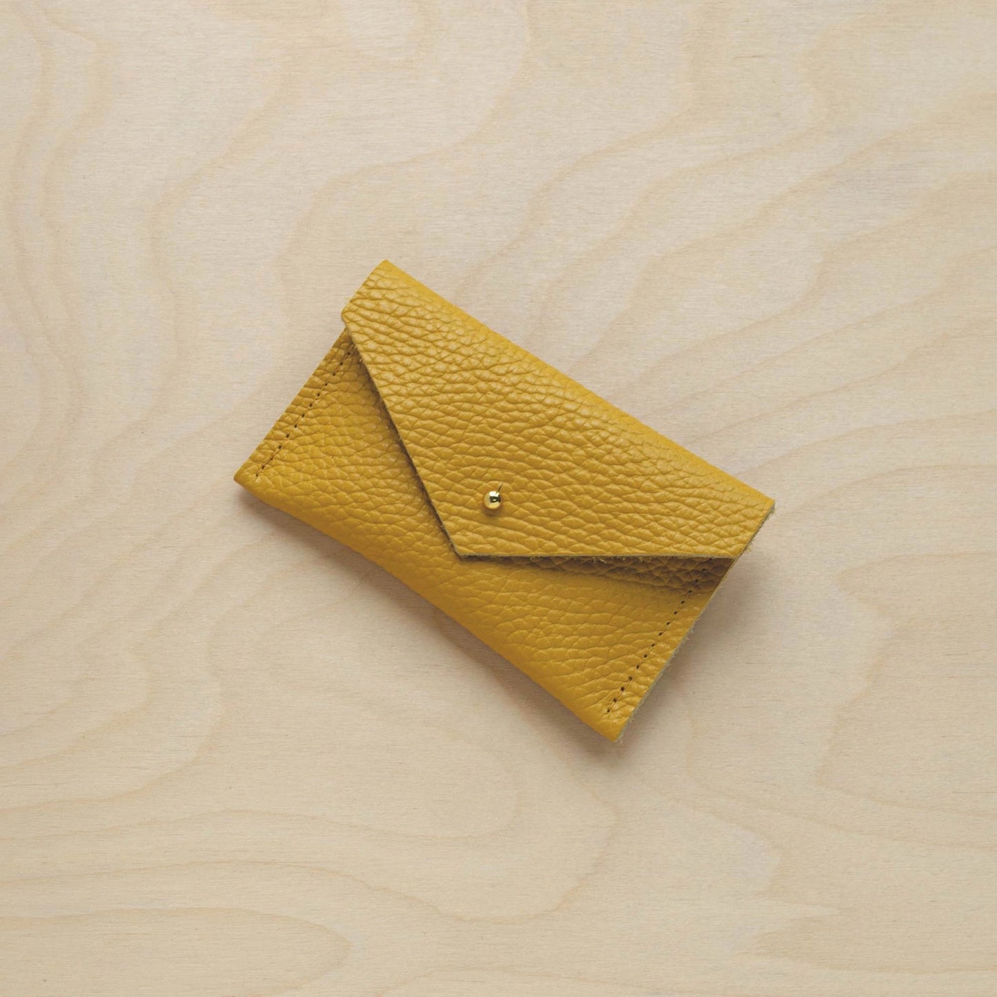 Mustard Leather Card Holder