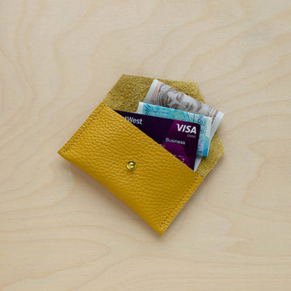 Mustard Leather Card Holder