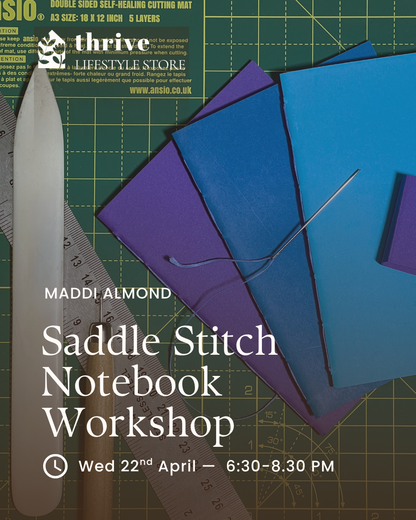 Saddle Stitch Notebook Workshop - Wednesday 22nd April 18.30-20.30