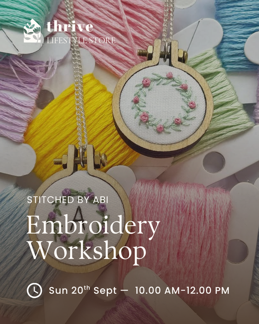 Embroidery Workshop - Sunday 20th September 10.00-12.00
