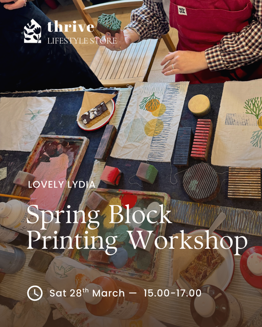 Spring Block Printing Workshop - Saturday 28th March 15.00-17.00