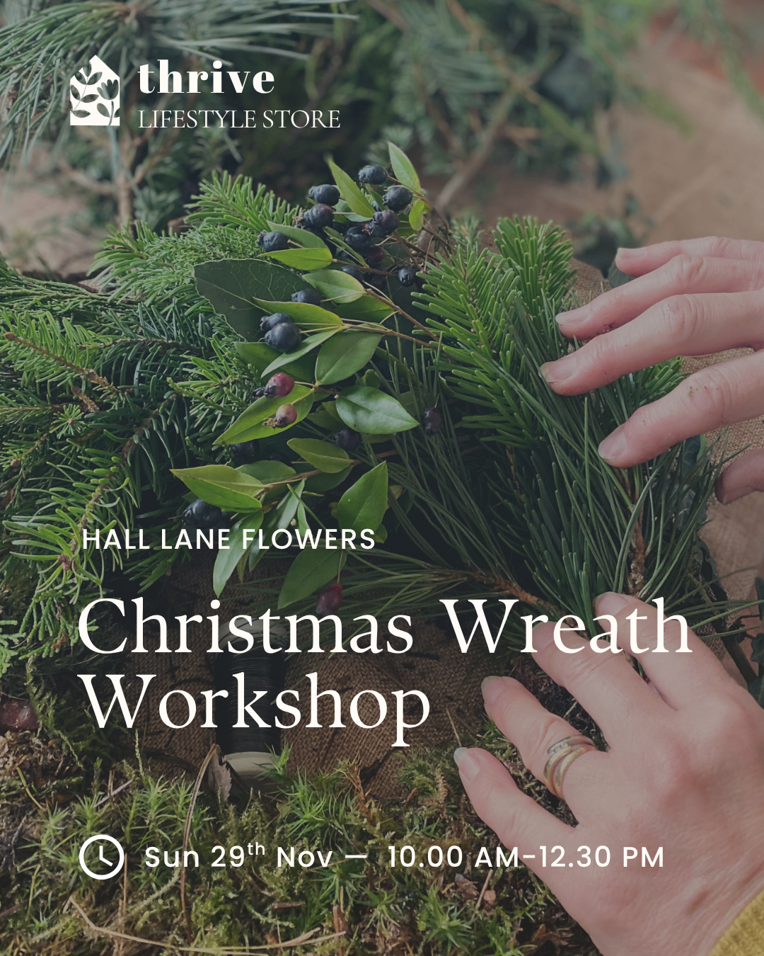 Christmas Wreath Workshop - Sunday 29th November 10.00-12.30