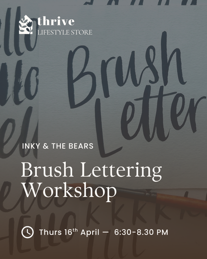 Brush Lettering Workshop - Thursday 16th April 18.30-20.30