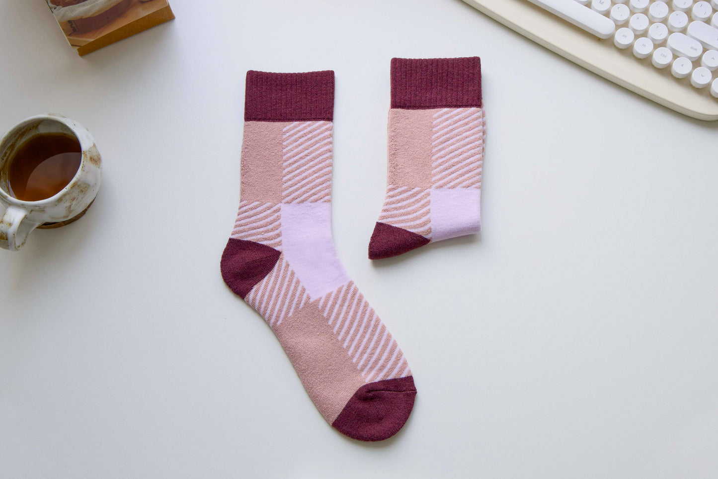 Retro Geometric Wool Socks