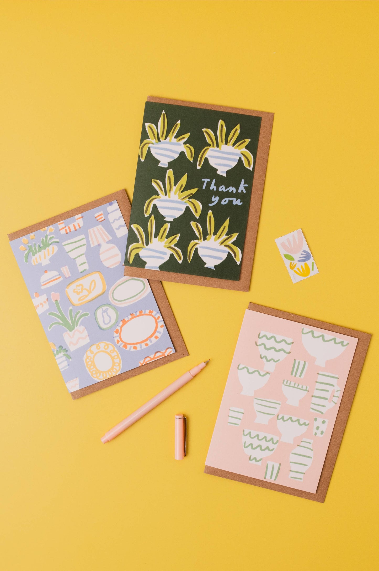 Thanks plants card thank you card