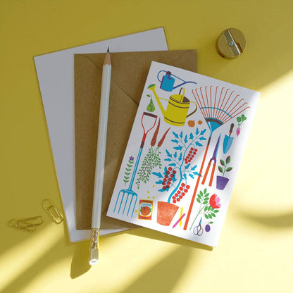 Garden Tools Greetings Card