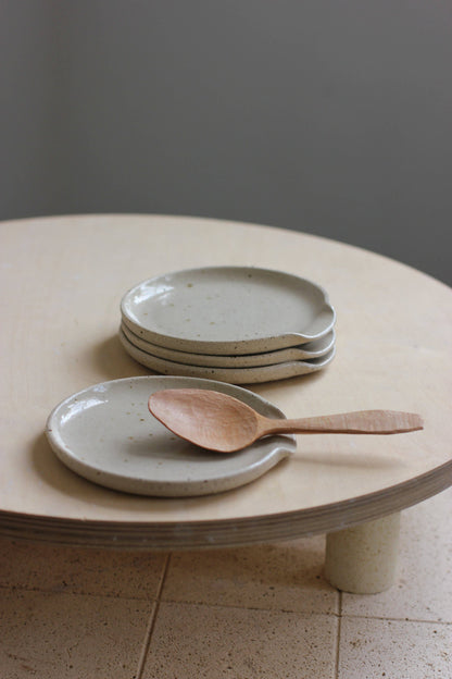 Speckled Stoneware Ceramic Spoon Rest
