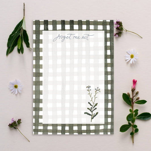 A5 Forget Me Not Wildflower Memo Pad
