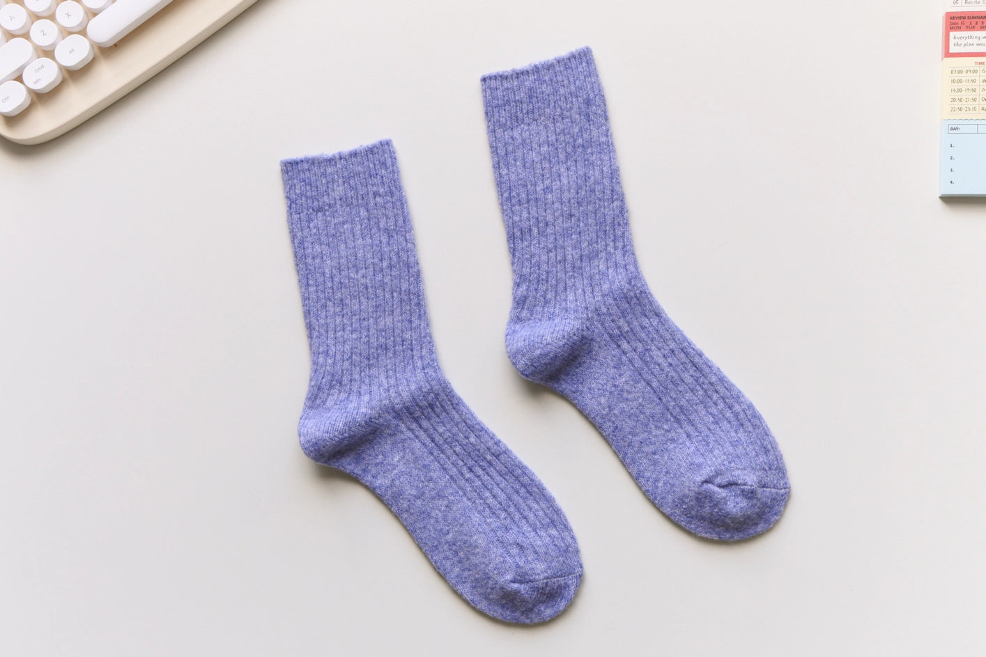 Sky Blue Cashmere Socks