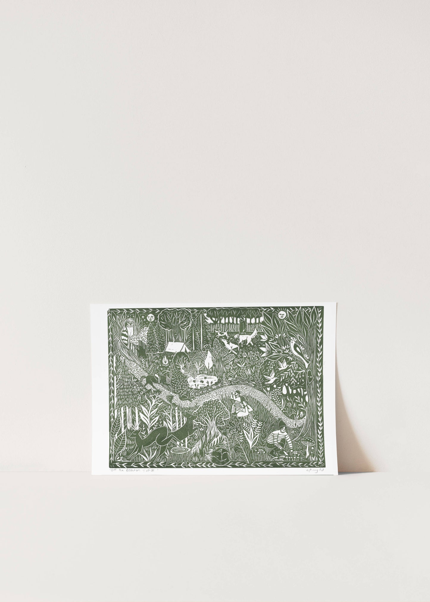 Off The Beaten Track Risograph Print