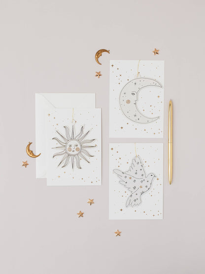 Dove Paper Cut Decoration Christmas Card