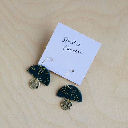 Botanical Sunrise Hoop Earrings