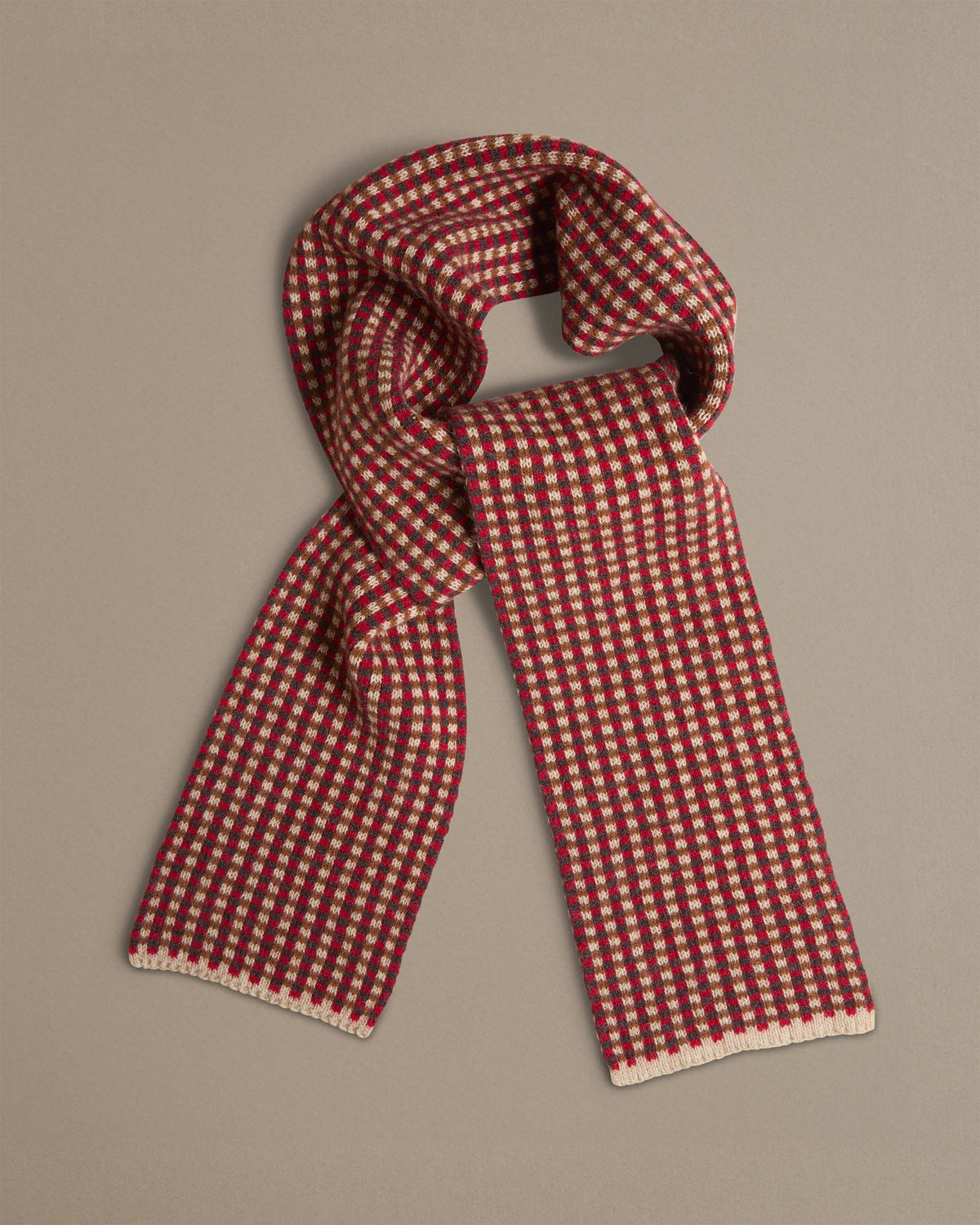 Small Check Scarf | Red