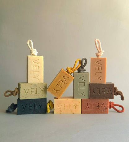 Natural Handmade Soap On A Rope - Orange Kiss