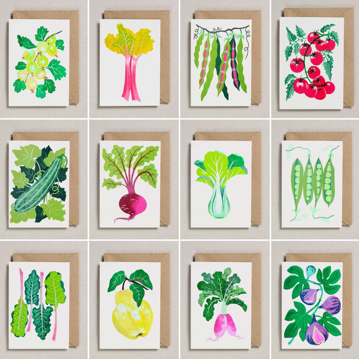 Tomatoes Risograph Card