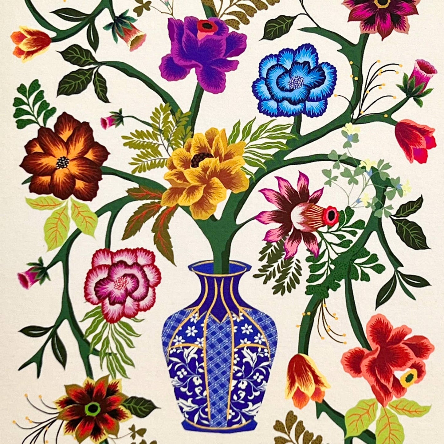 Willow Botanical Floral Vase Card