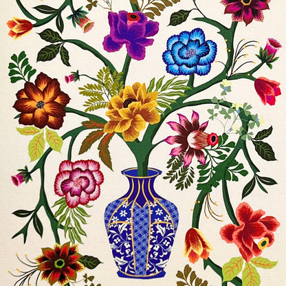 Willow Botanical Floral Vase Card