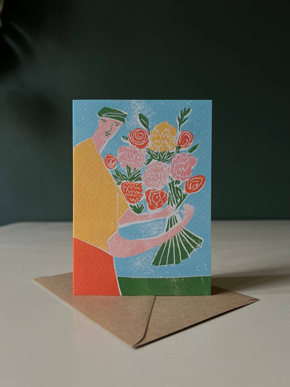 Flower Delivery Greeting Card