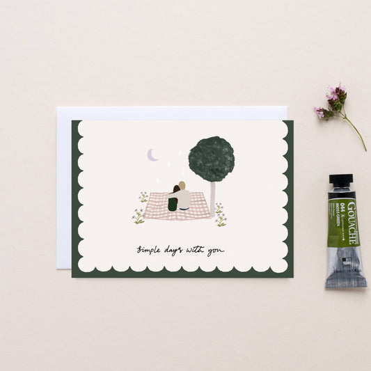 Simple Picnic Valentines Card