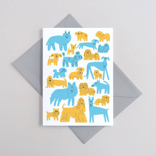 Woof Dogs Greetings Card