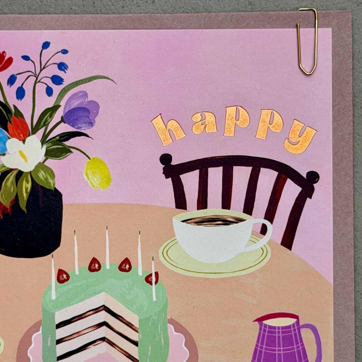 Happy Birthday Afternoon Tea & Cake Greeting Card