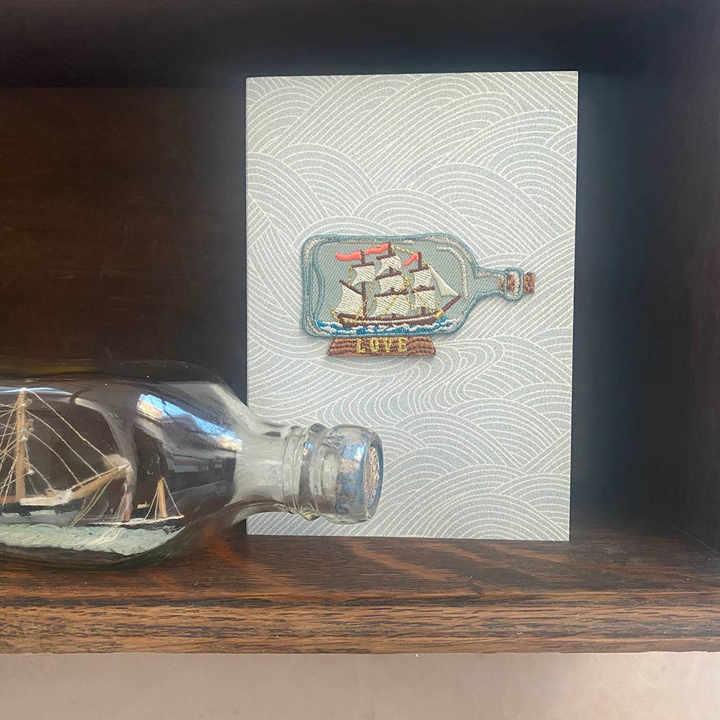 Ship In A Bottle Patch Card