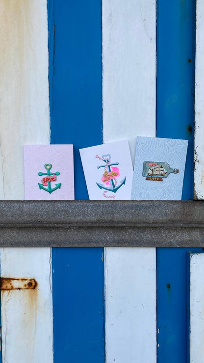 Ship In A Bottle Patch Card