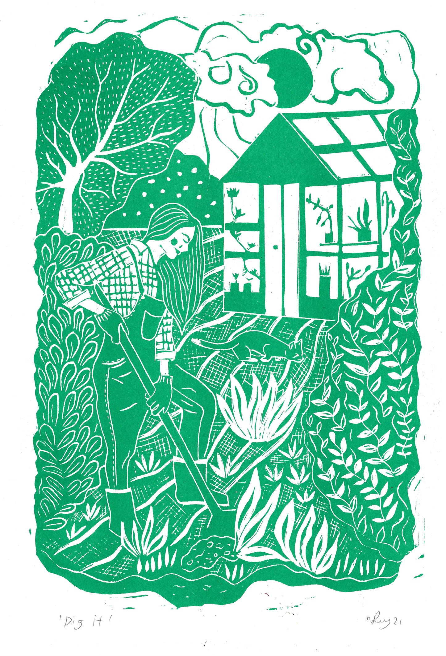'Dig It' Riso A3 Print