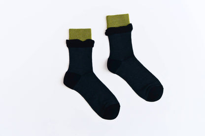 Colour Block Cotton Socks