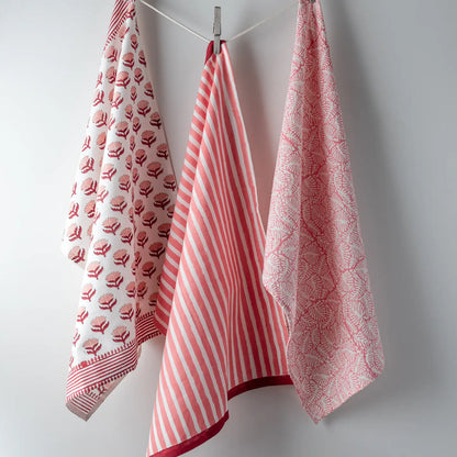 Stripe Pink Tea Towel