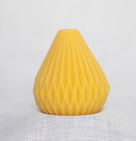 Geometric Pear Beeswax Candle