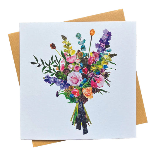 Delphiniums Bloom Collage Card