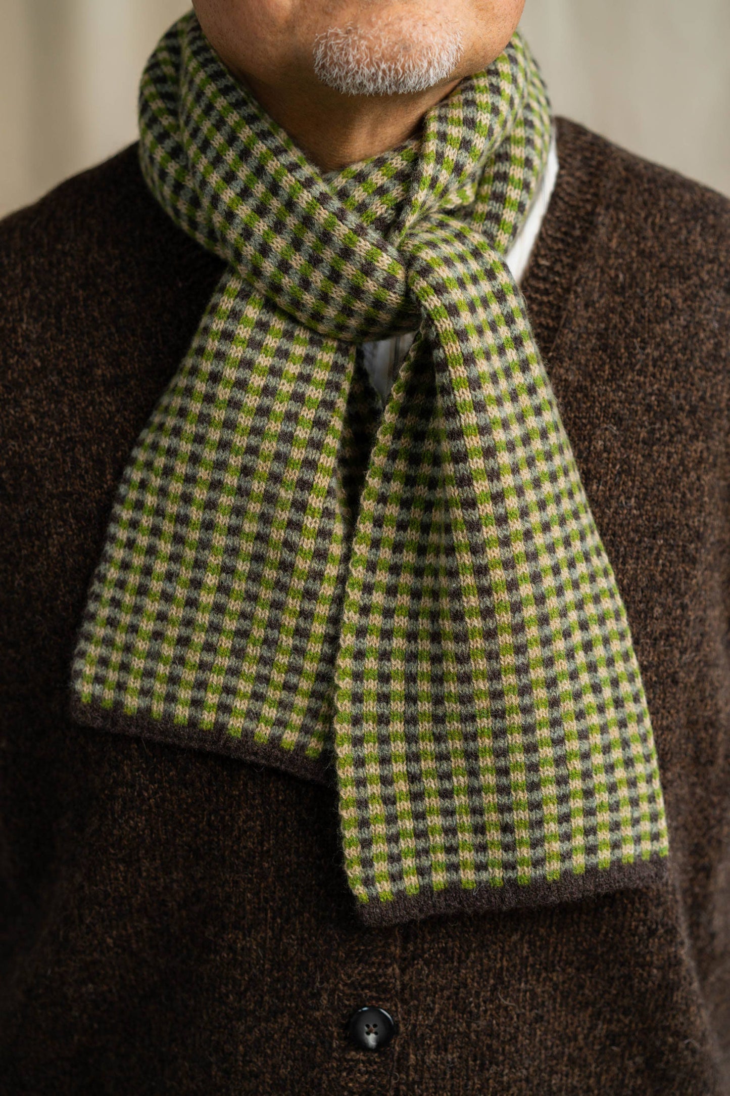 Small Check Scarf | Green