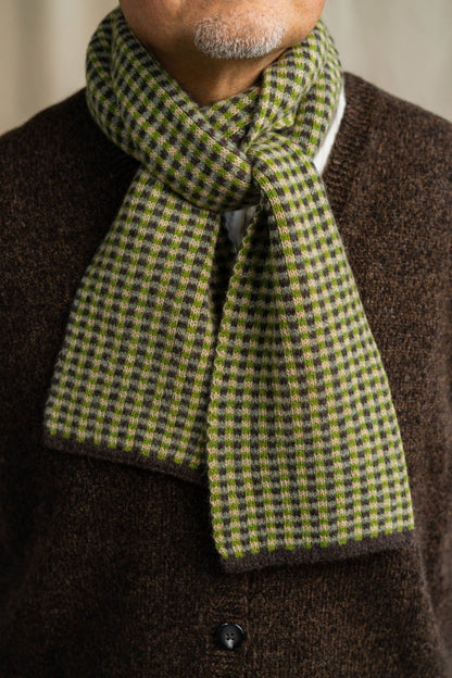 Small Check Scarf | Green