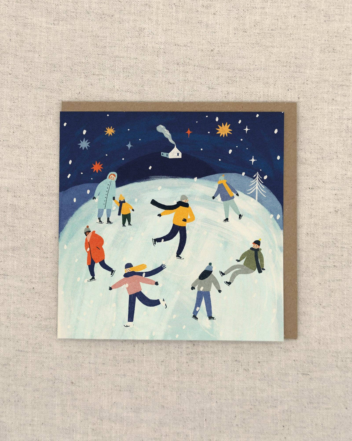 Ice Skating Greetings Card