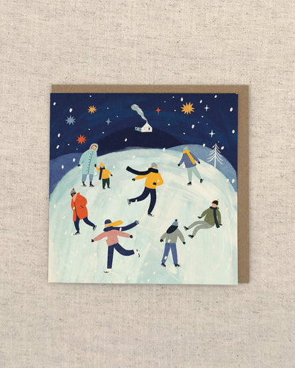 Ice Skating Greetings Card