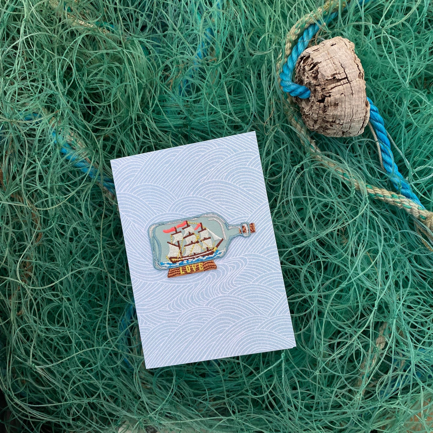 Ship In A Bottle Patch Card