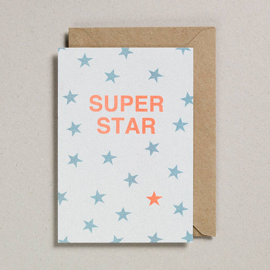 Riso Card - Teal Superstar