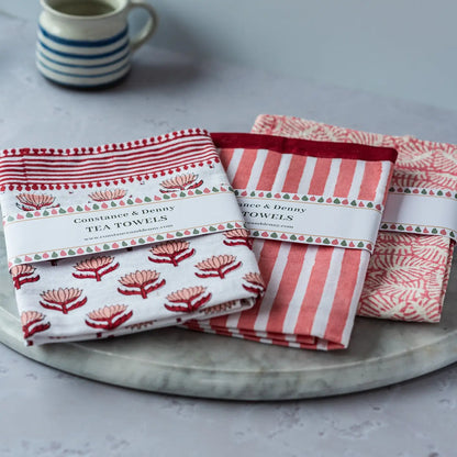 Stripe Pink Tea Towel