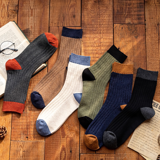Men's Colour Block Rib Socks