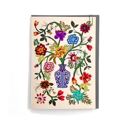 Willow Botanical Floral Vase Card