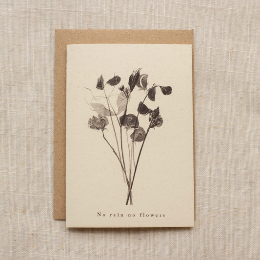 Mini No Rain No Flowers Card