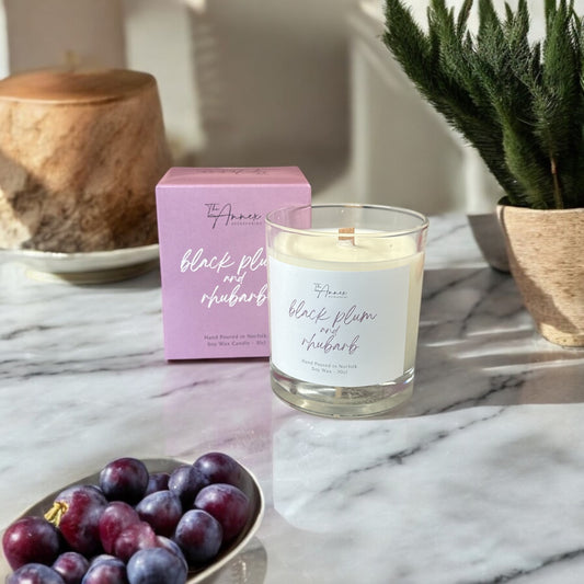 Black Plum & Rhubarb Soy Wax Candle