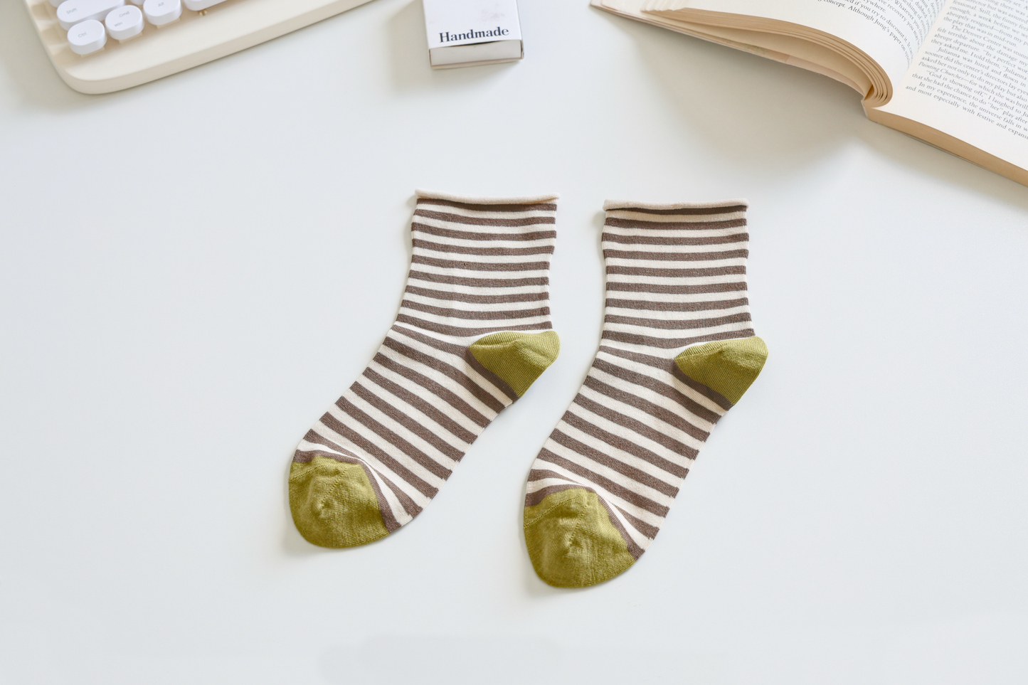 Mulberry Silk Stripe Socks