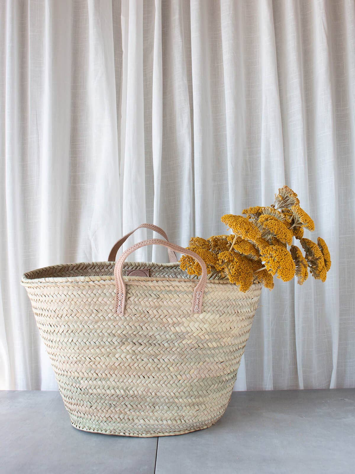 Parisienne Natural Tote Basket Bag