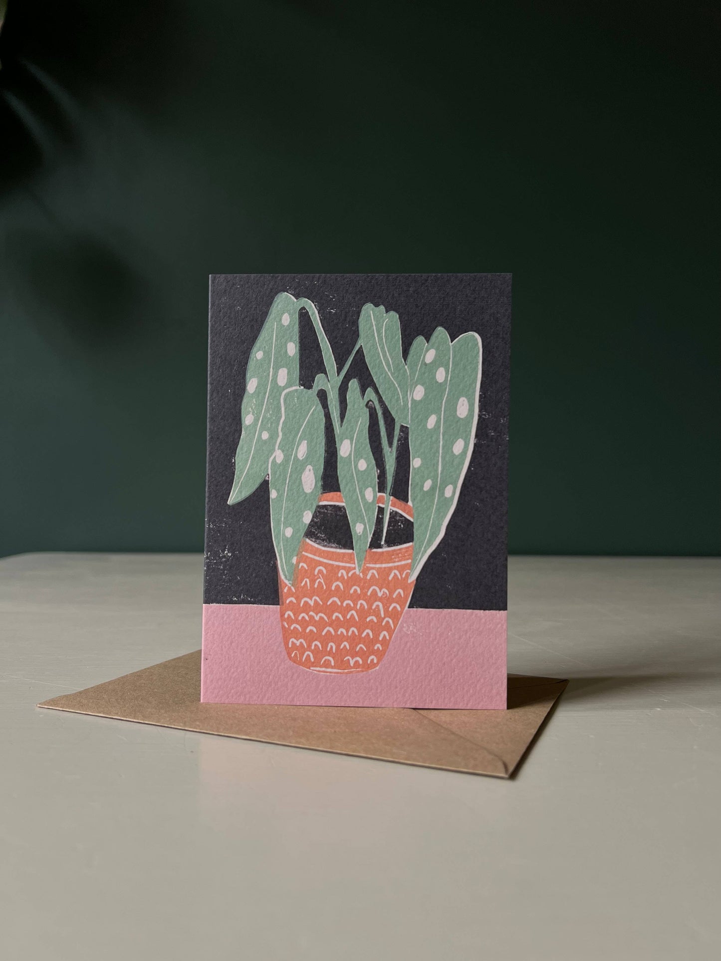 Spotted Begonia Greeting Card