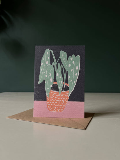 Spotted Begonia Greeting Card
