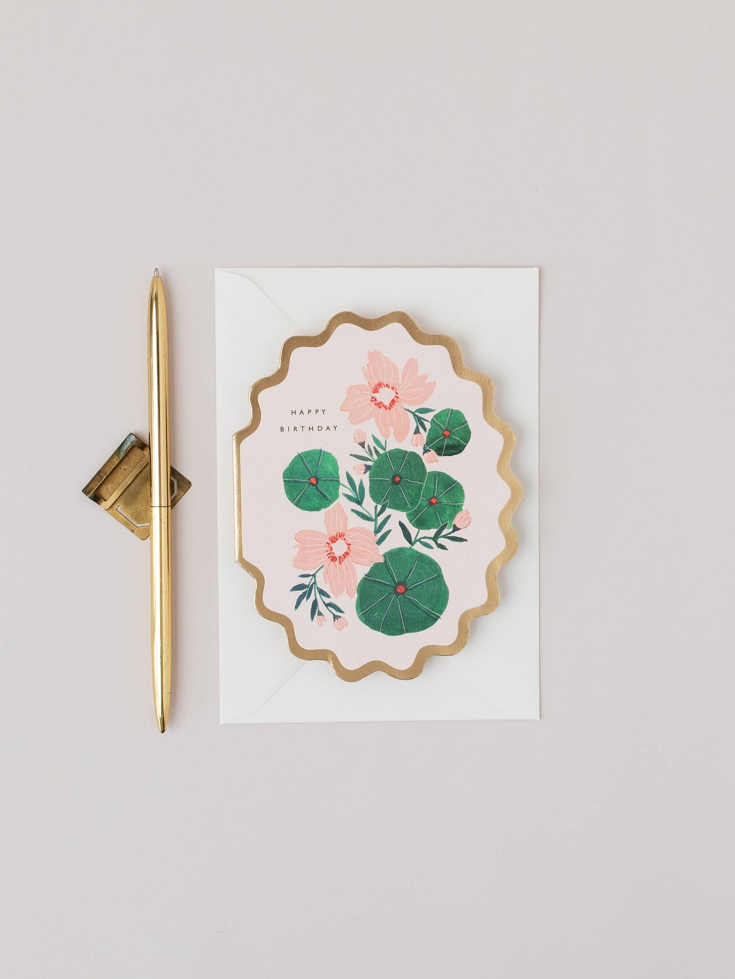 Happy Birthday Scallop Card