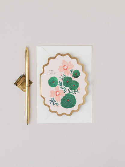 Happy Birthday Scallop Card